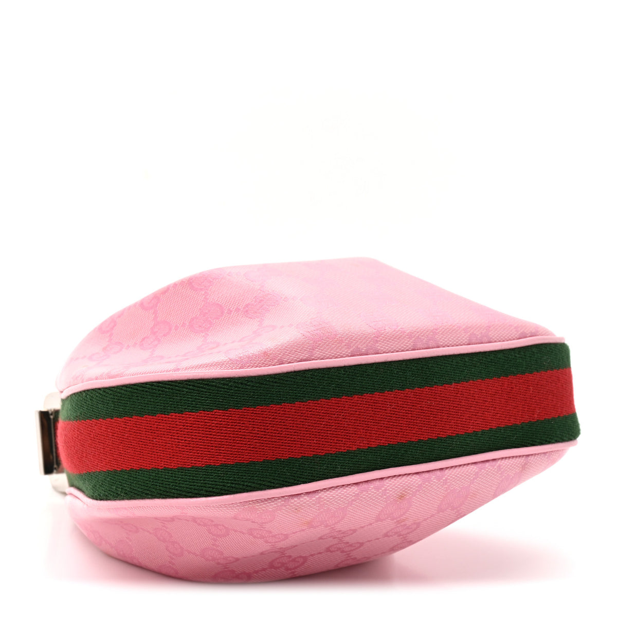 GG Crystal Coated Canvas Monogram Web Small Attache Shoulder Bag Pink