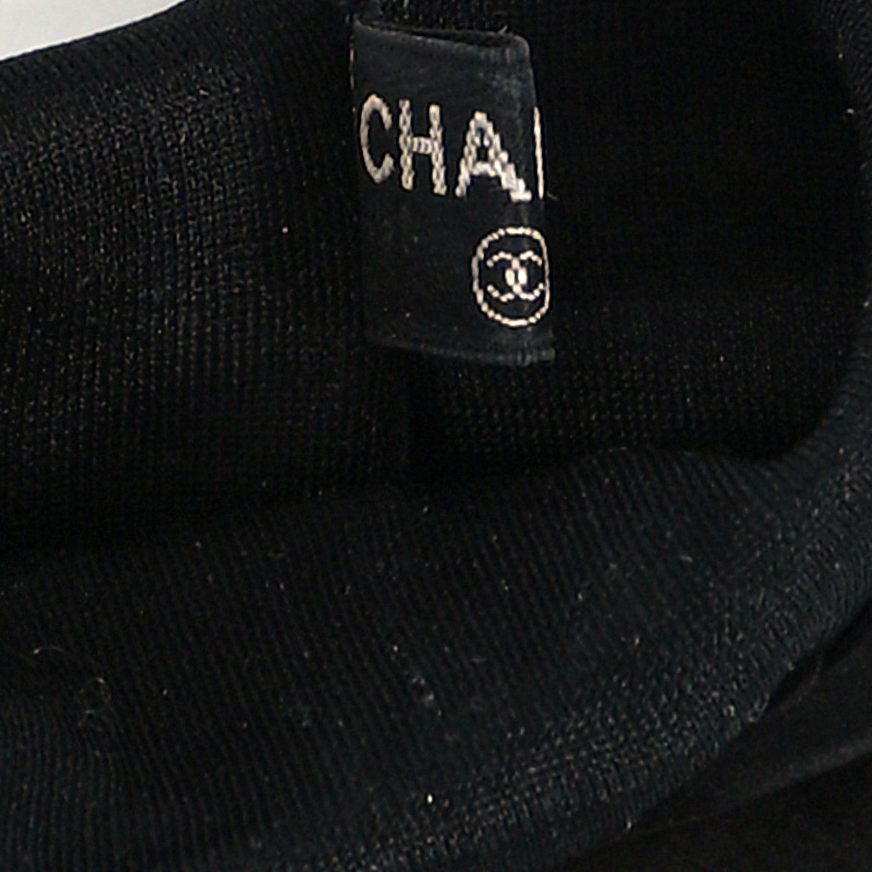 Chanel Suede Lambskin Fingerless CC Gloves 7 Black 4 of 4