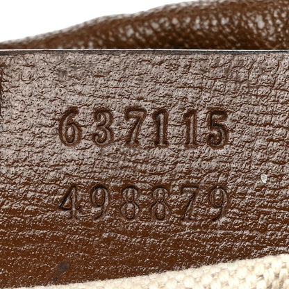 Gucci GG Supreme Monogram Azalea Sakai Calfskin Small Horsebit 1955 Drawstring Bucket Bag Beige Ebony Brown Sugar 7 of 8
