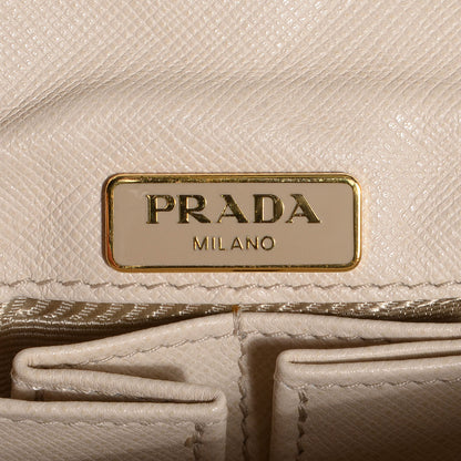 Prada Tessuto Nylon Quilted Floral Flap Beige 7 of 9