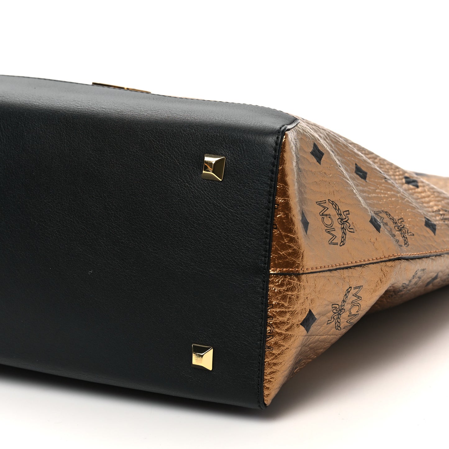 Metallic Visetos Medium Hobo Bag Gold
