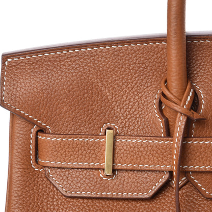 Hermes Natural Barenia Faubourg Birkin 30 Fauve 17 of 35