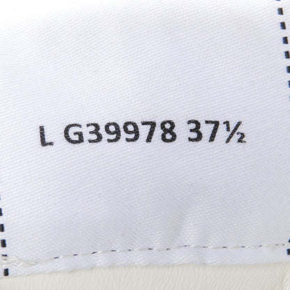 Chanel Suede Kidskin Womens CC Sneakers 37.5 White Blue 9 of 10