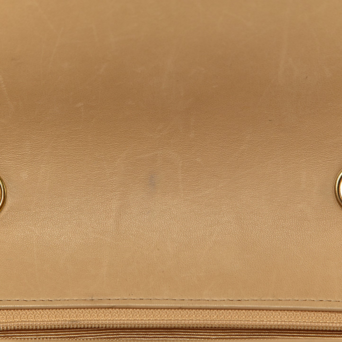 Lambskin Quilted Small Flap Beige
