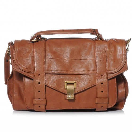 Proenza Schouler Lambskin PS1 Medium Satchel Saddle 1 of 8
