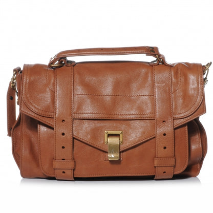 Proenza Schouler Lambskin PS1 Medium Satchel Saddle 1 of 8