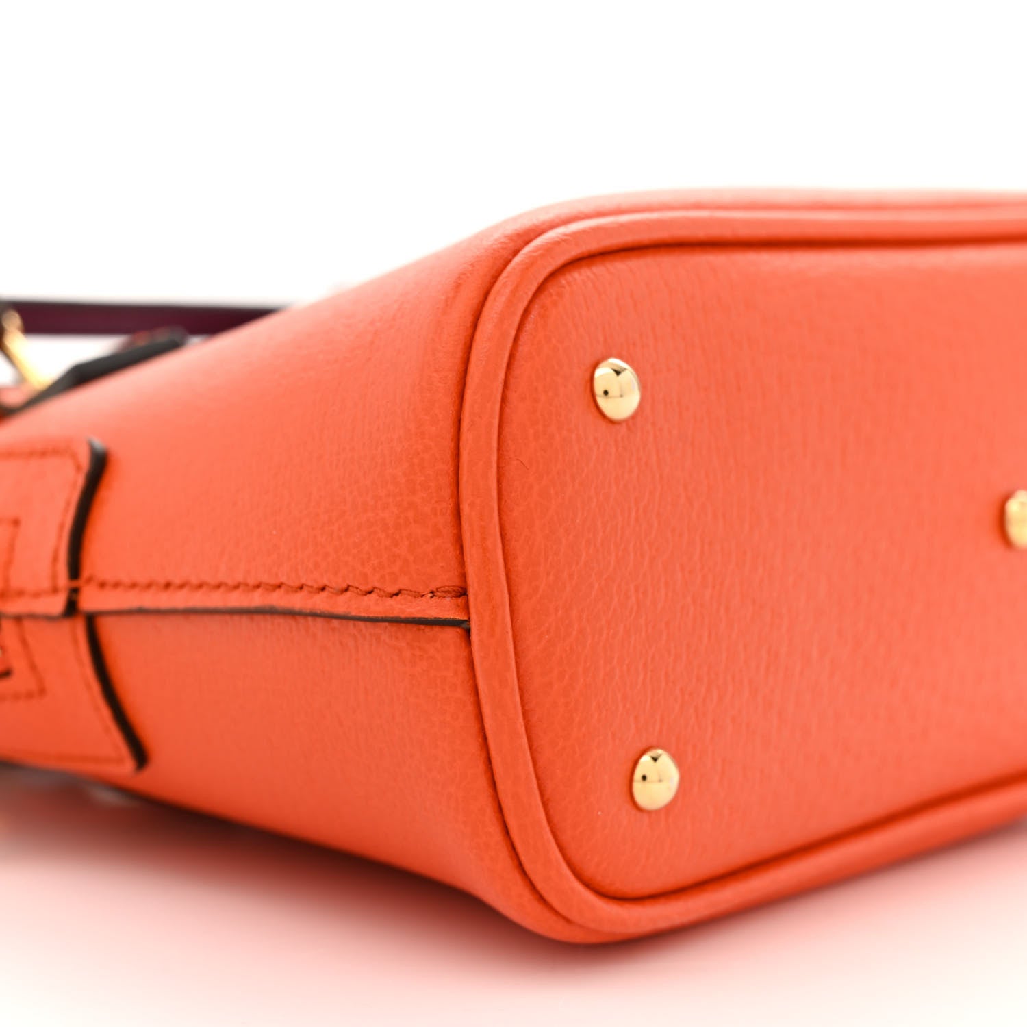Gucci Textured Dollar Calfskin Mini Diana Dome Tote Bag Deep Orange Spicy Cyclamin 10 of 12