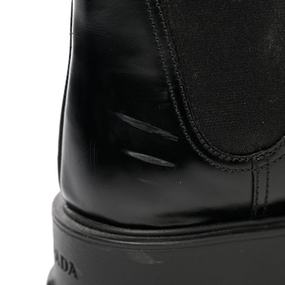 Prada Spazzolato Rois Monolith Chelsea 55mm Ankle Boots 37.5 Black 11 of 16