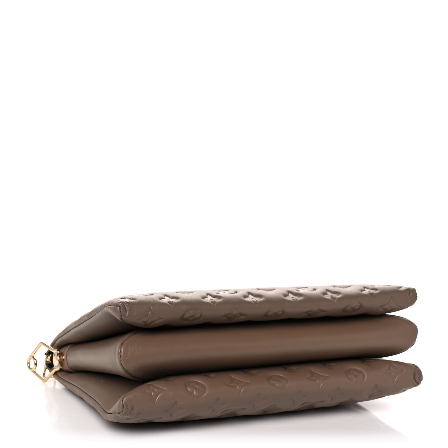 Louis Vuitton Lambskin Embossed Monogram Coussin MM Taupe 4 of 10