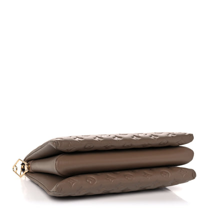 Louis Vuitton Lambskin Embossed Monogram Coussin MM Taupe 4 of 10