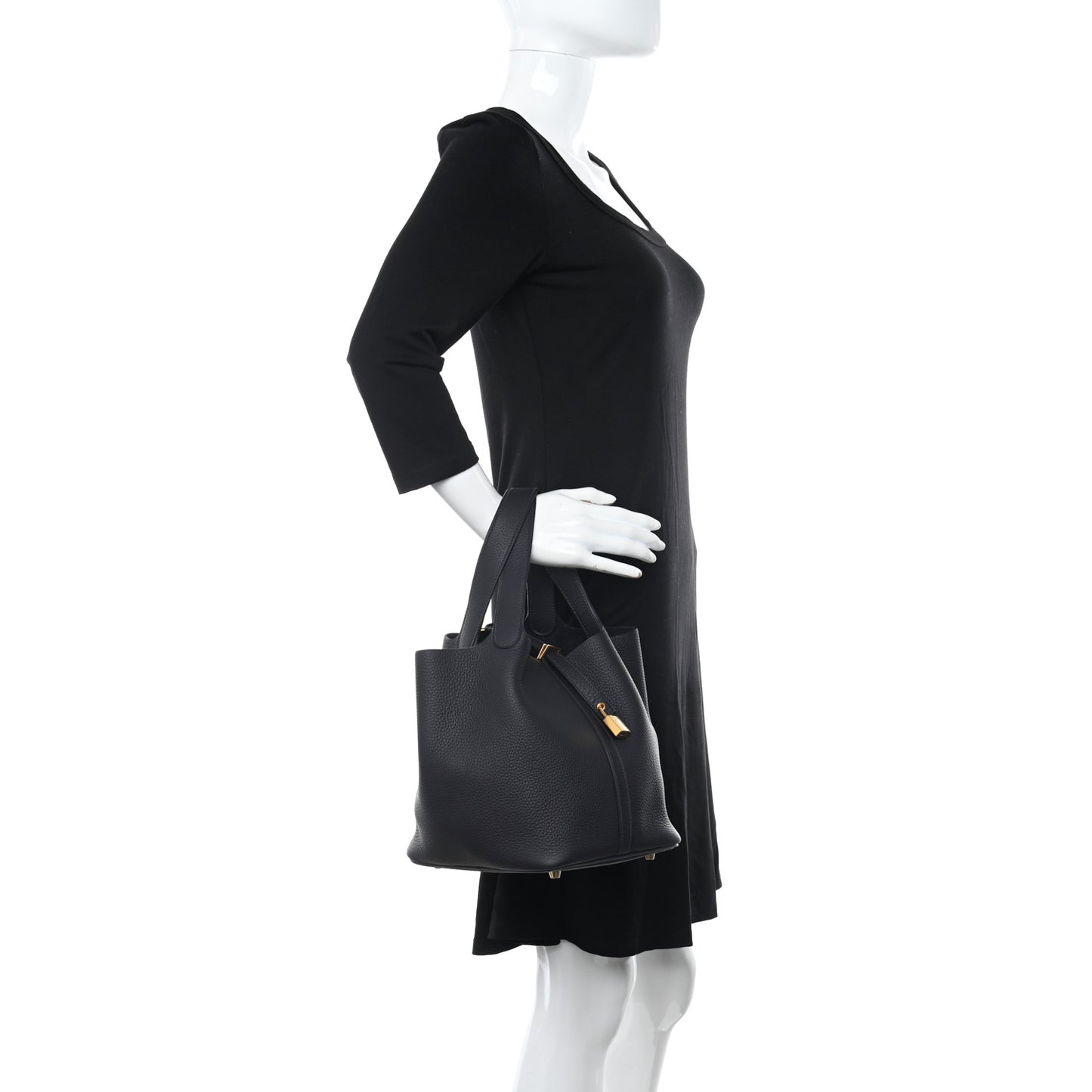 Taurillon Clemence Picotin Lock 22 MM Bleu Nuit