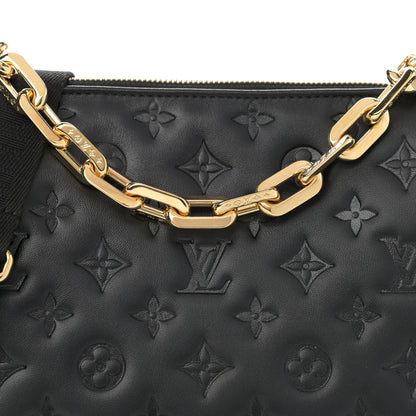 Louis Vuitton Lambskin Embossed Monogram Coussin PM Black 7 of 11