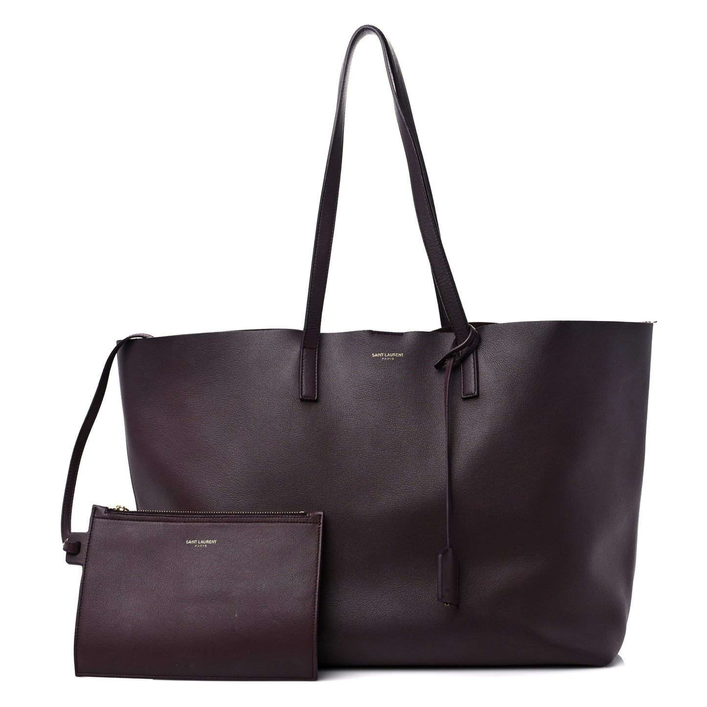 Calfskin Large Shopping Tote Old Bordeaux