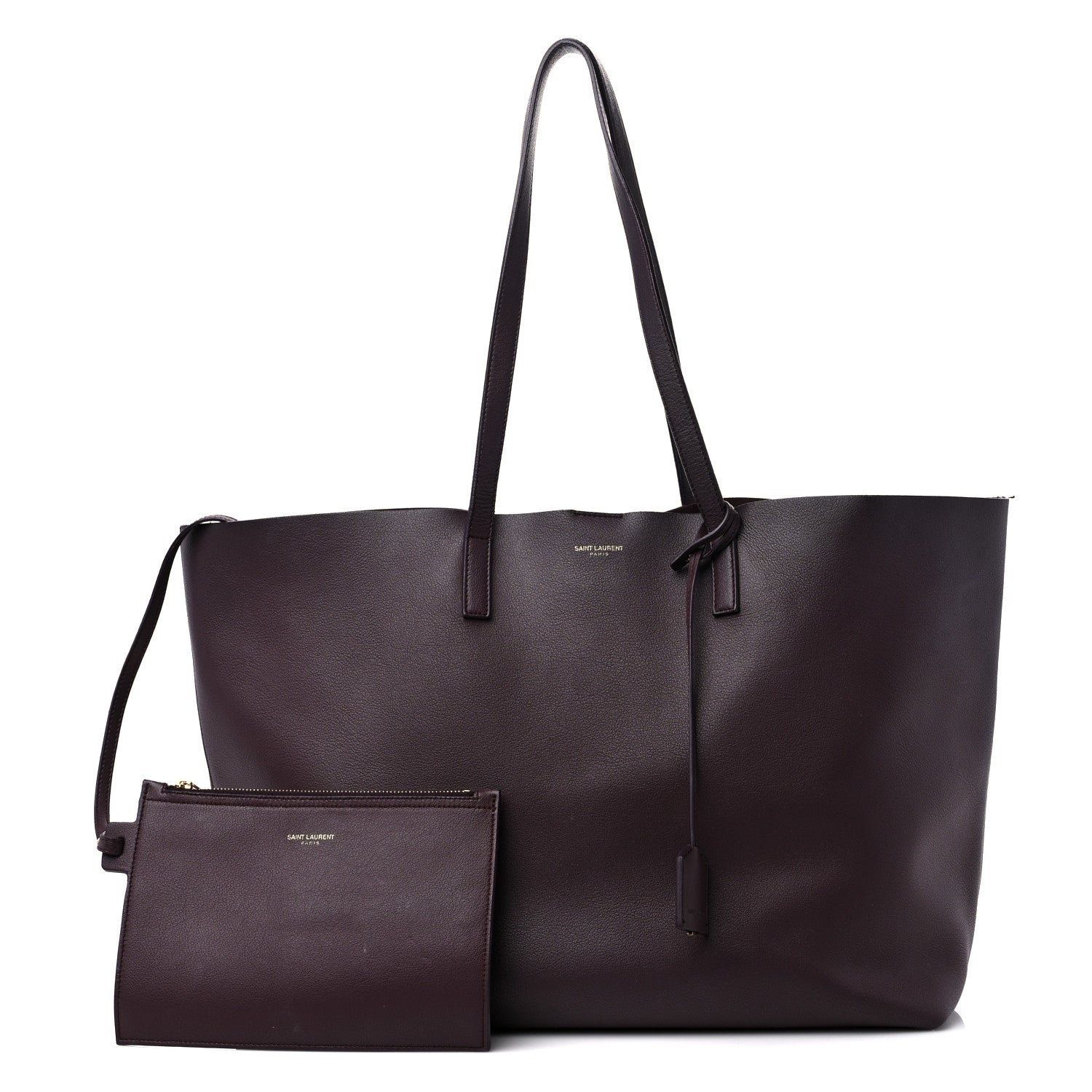 Saint Laurent Calfskin Large Shopping Tote Old Bordeaux 1 of 18
