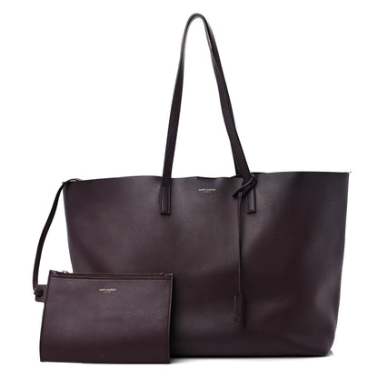 Saint Laurent Calfskin Large Shopping Tote Old Bordeaux 1 of 18