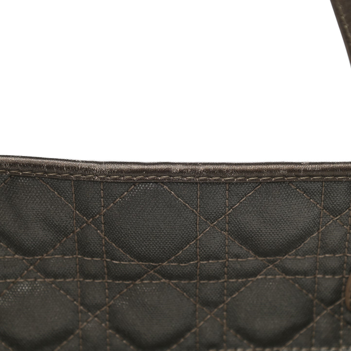 Coated Canvas Cannage Large Panarea Tote Grey
