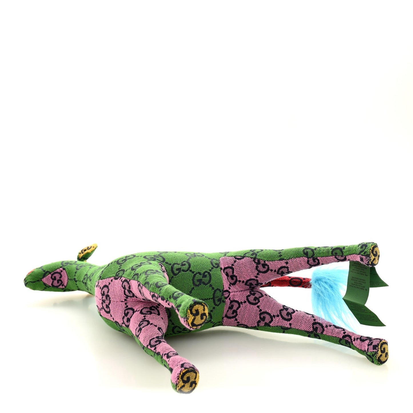 Monogram Stuffed Giraffe Green Blue Multicolor