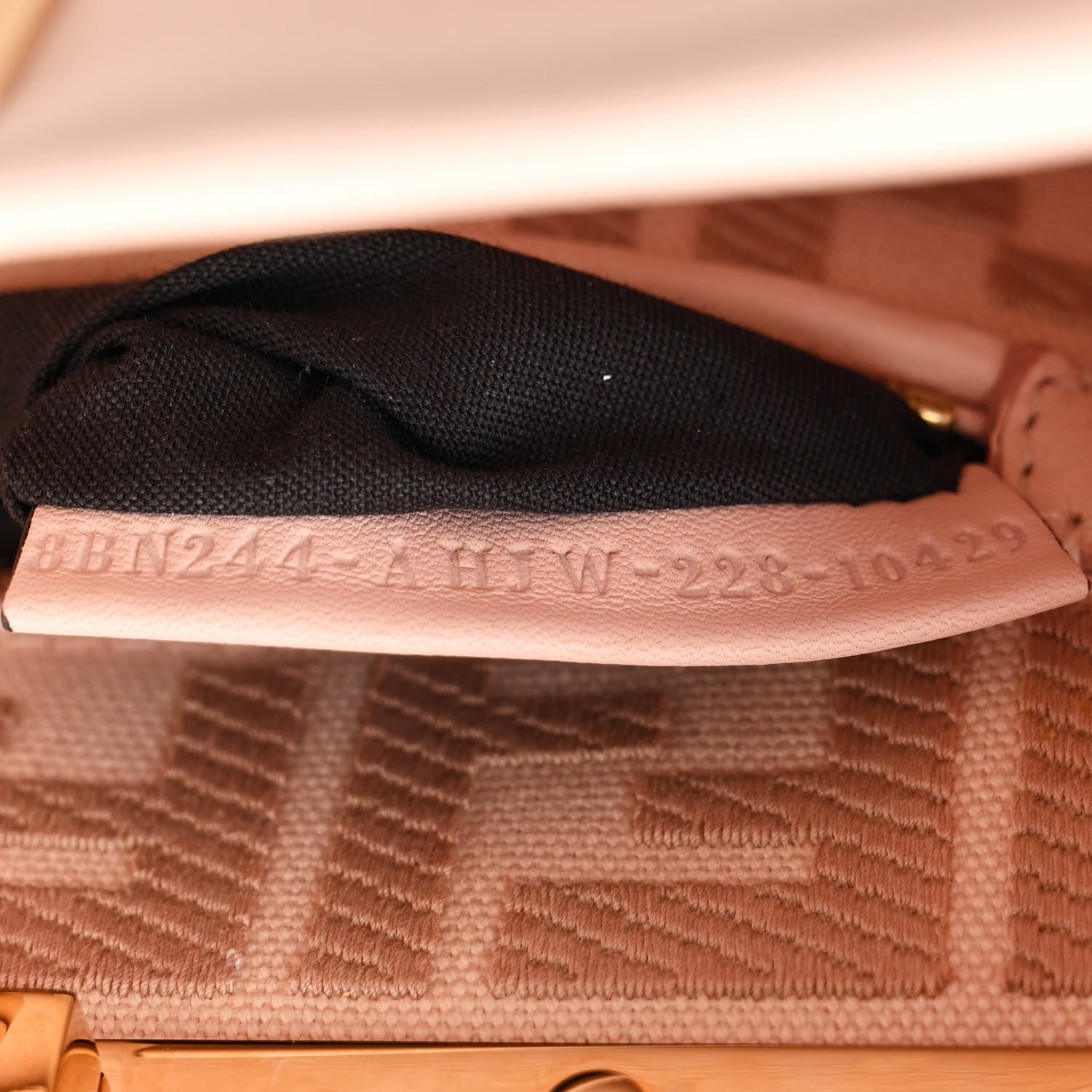 Fendi Vitello Seta Canvas FF Embroidered Mini Peekaboo Iconic Satchel  Rosa Confetto 8 of 11