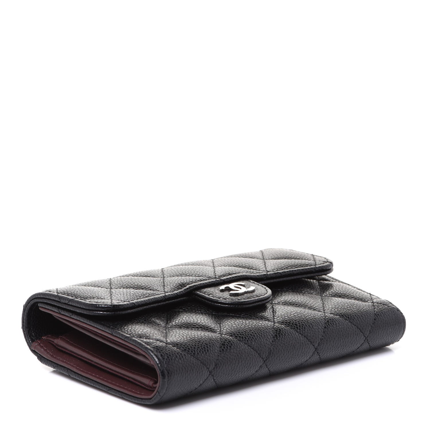 Chanel Caviar Quilted Medium Flap Wallet Black 4 of 9