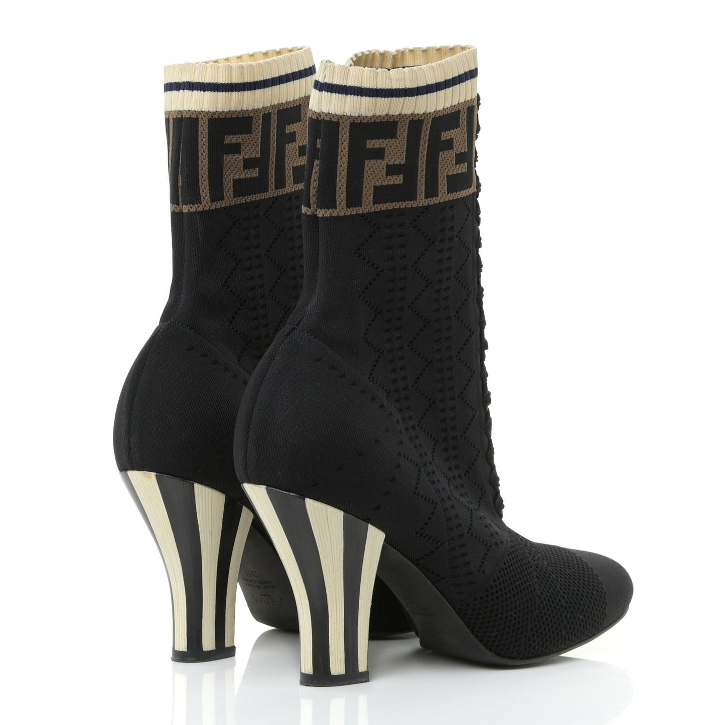 Stretch Fabric FF Reloaded Openwork Rockoko Sock Boots 39 Black Tobacco Marino