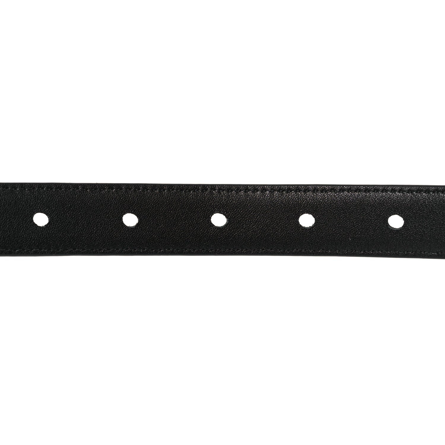 Saint Laurent Smooth Calfskin Monogram Narrow Square Buckle Belt 70 28 Black 4 of 6
