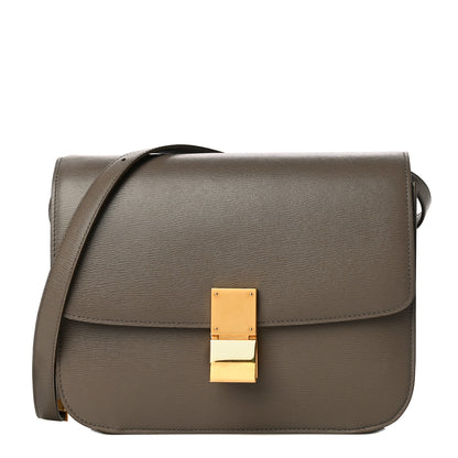 Celine Liege Calfskin Medium Classic Box Flap Bag Souris 1 of 9