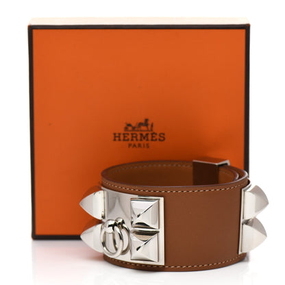 Hermes Barenia Collier De Chien CDC Bracelet L Fauve 9 of 9