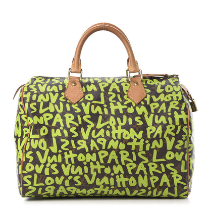 Louis Vuitton Monogram Graffiti Speedy 30 Green 1 of 18