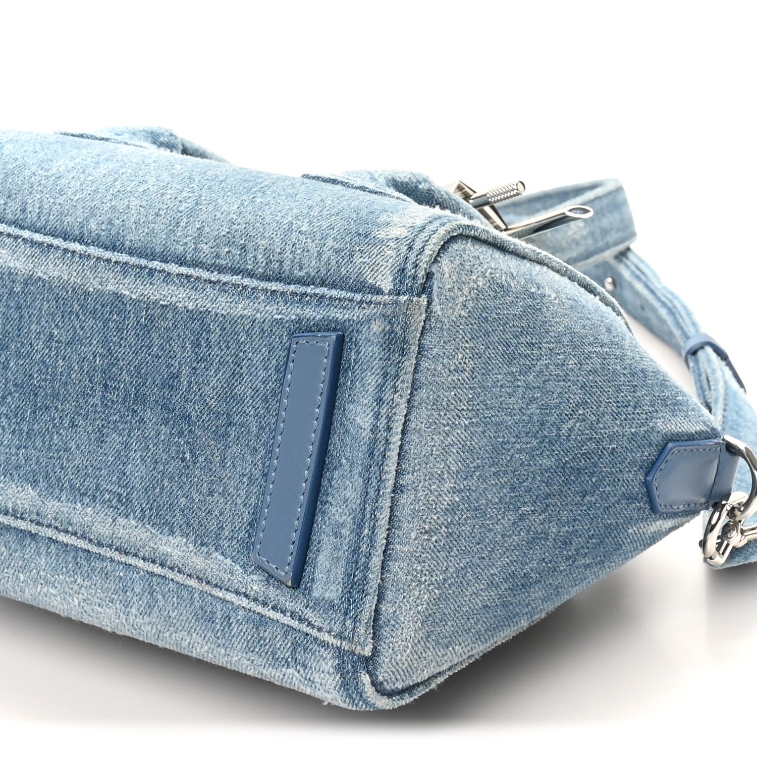 Givenchy Denim Mini Lock Antigona Shoulder Bag Blue 9 of 10