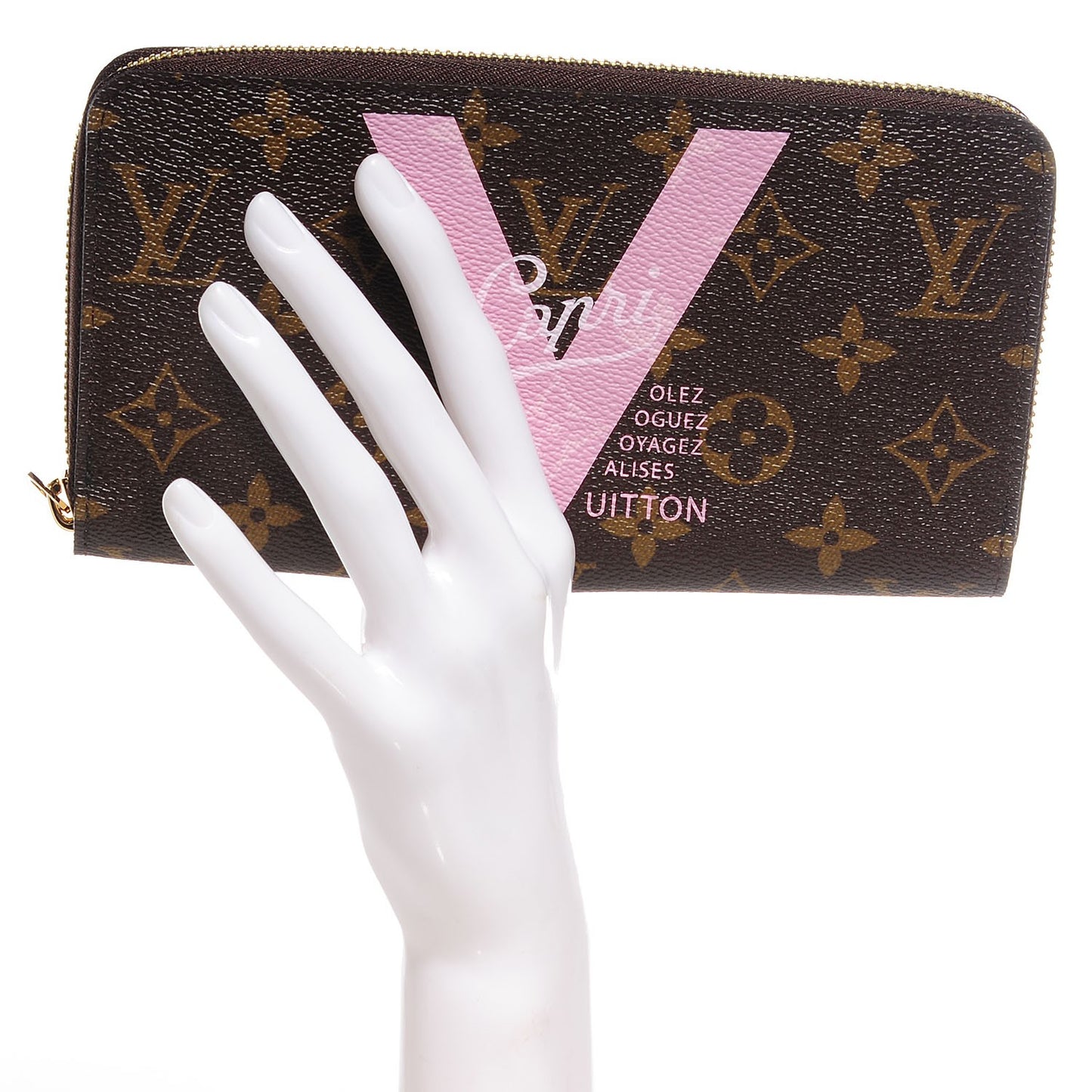 Monogram Capri V Zippy Wallet Rose Ballerine