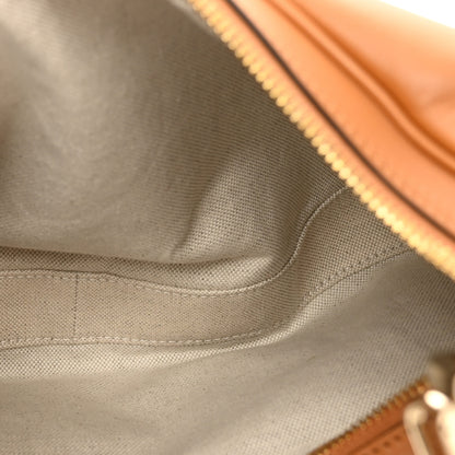 Gucci Aria Calfskin Web Large Attache Shoulder Bag Dark Orange 5 of 8