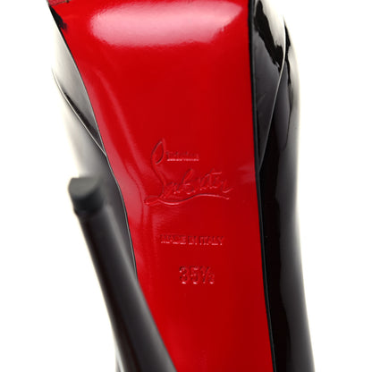 Christian Louboutin Patent Lady Peep 150 Pumps 35.5 Black 6 of 6