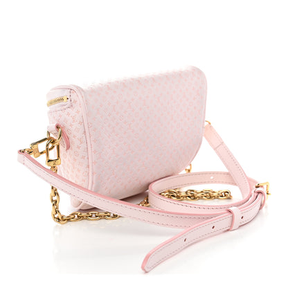 Louis Vuitton Calfskin Minigram Mini Bumbag  Light Bliss 3 of 10