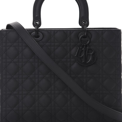 Christian Dior Ultra Matte Calfskin Cannage Large Lady Dior Black 12 of 12