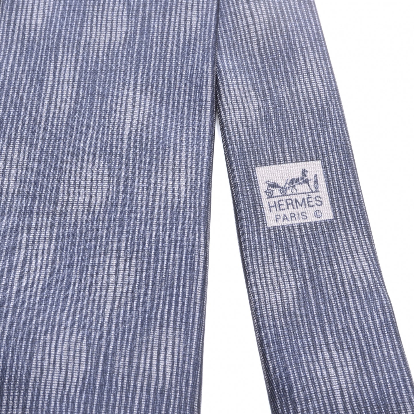 Mens Twill Silk Neck Tie Noir and Gris