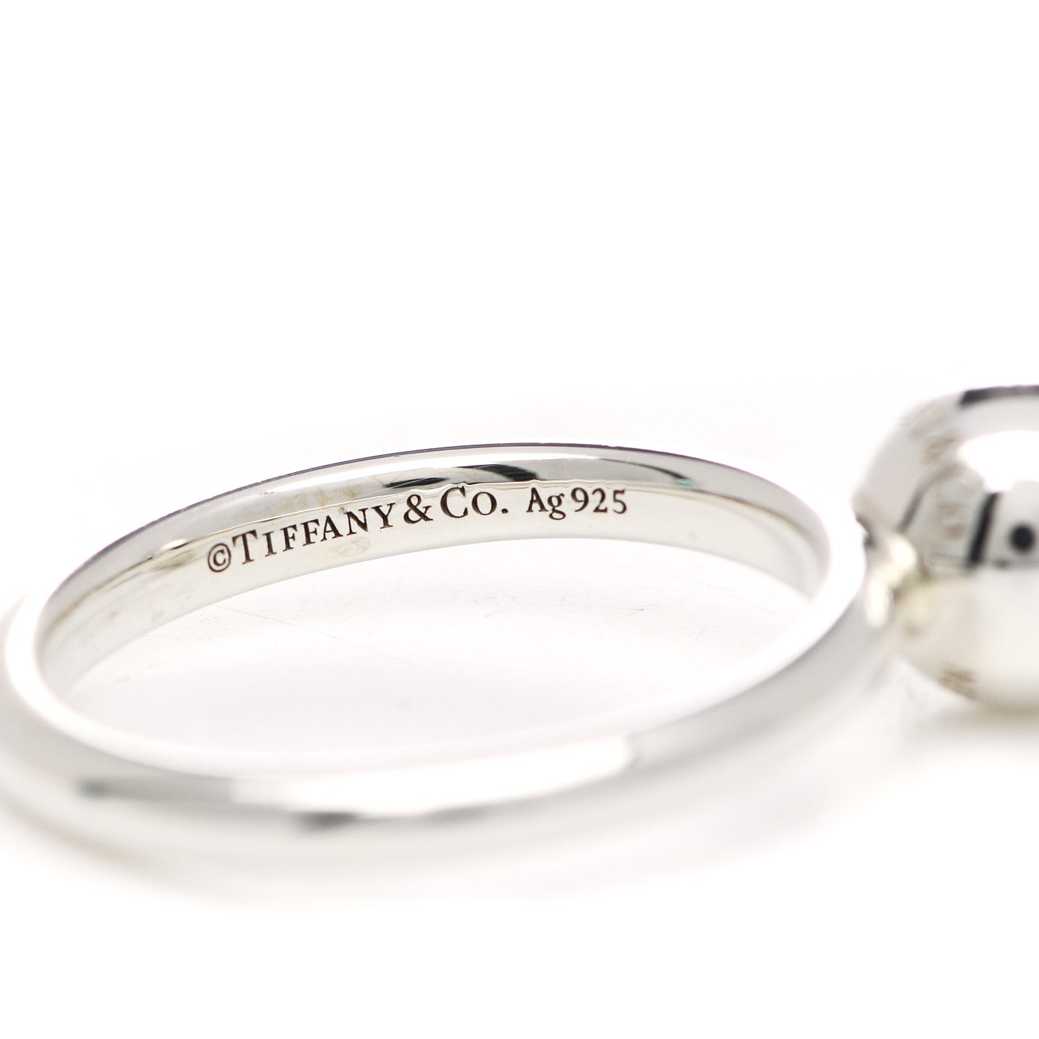 Tiffany Sterling Silver 8mm HardWear Ball Ring 53 6.5 5 of 7
