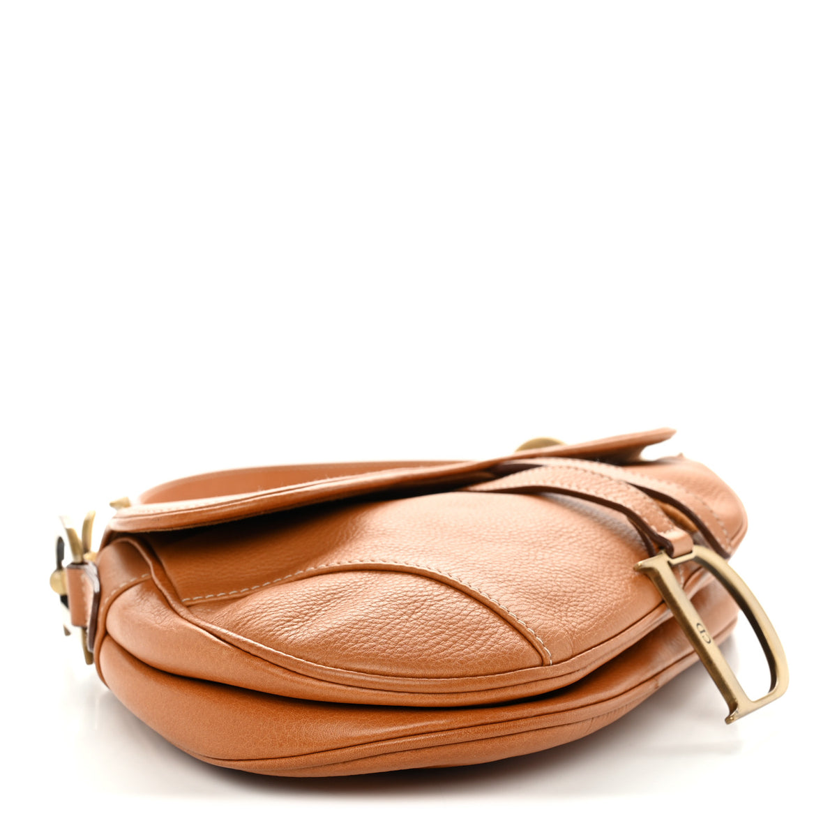 Christian Dior Calfskin Saddle Bag Tan 4 of 10