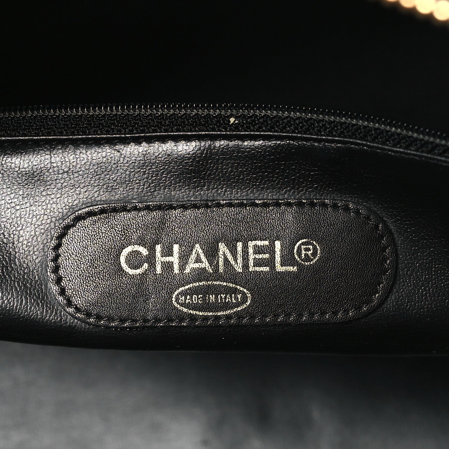 Chanel Calfskin Stitched CC Boston Black 6 of 11