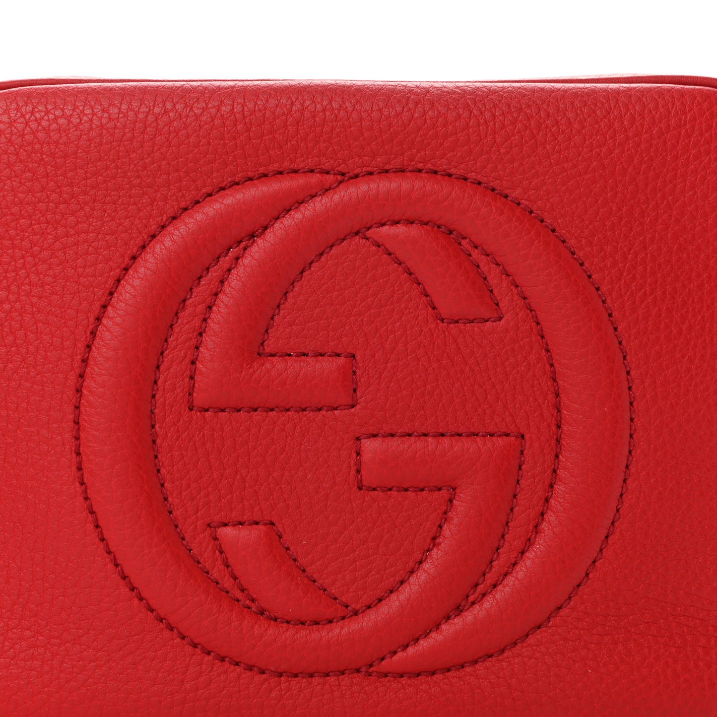 Pebbled Calfskin Small Soho Disco Bag Tabasco Red