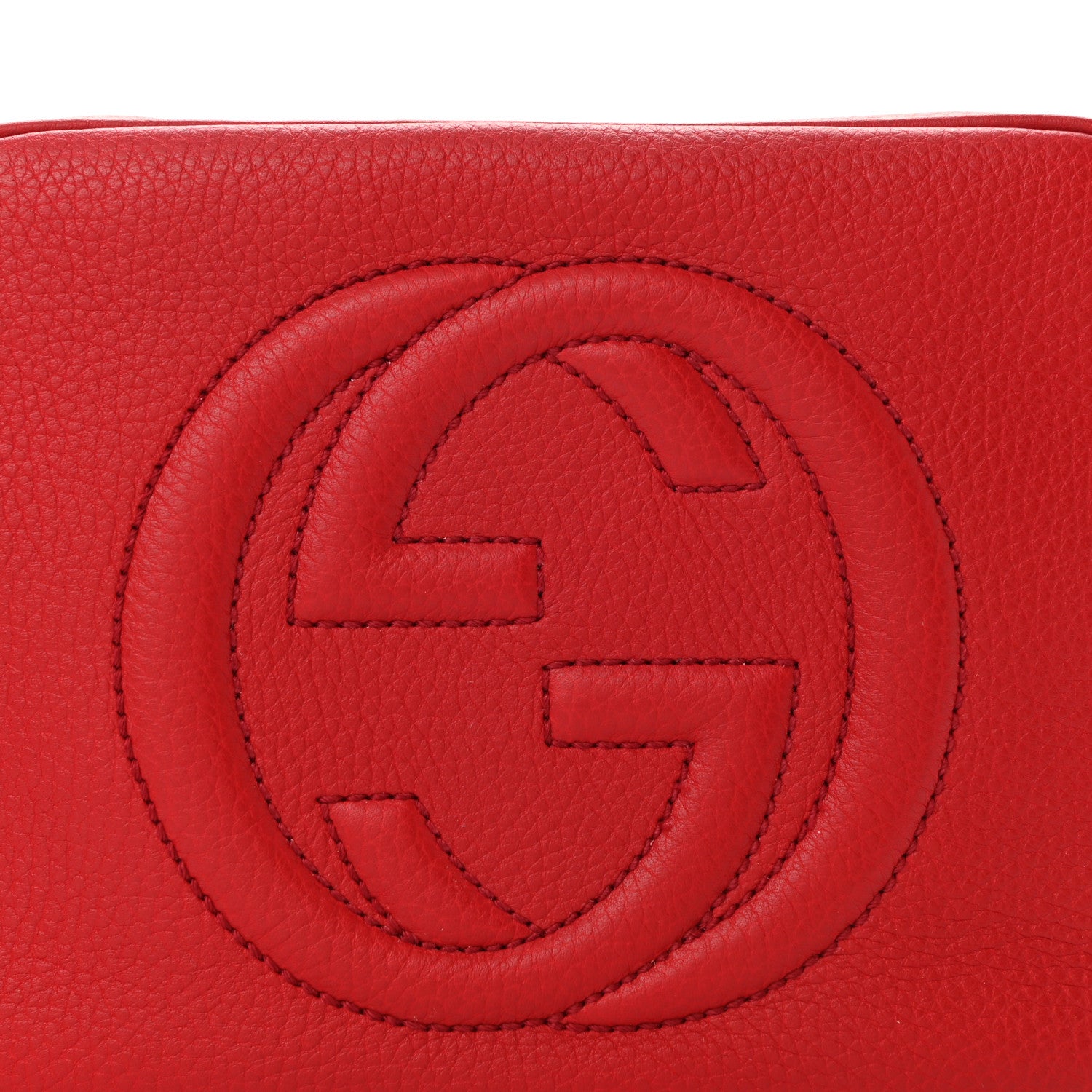 Gucci Pebbled Calfskin Small Soho Disco Bag Tabasco Red 8 of 10