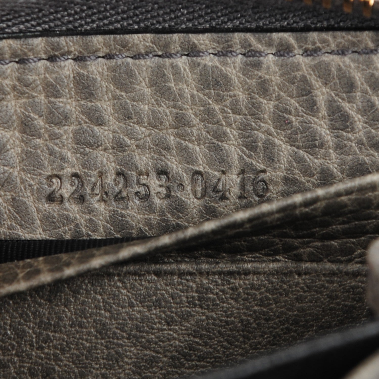 Gucci Guccissima Bamboo Tassel Zip Around Wallet Grey 7 of 7