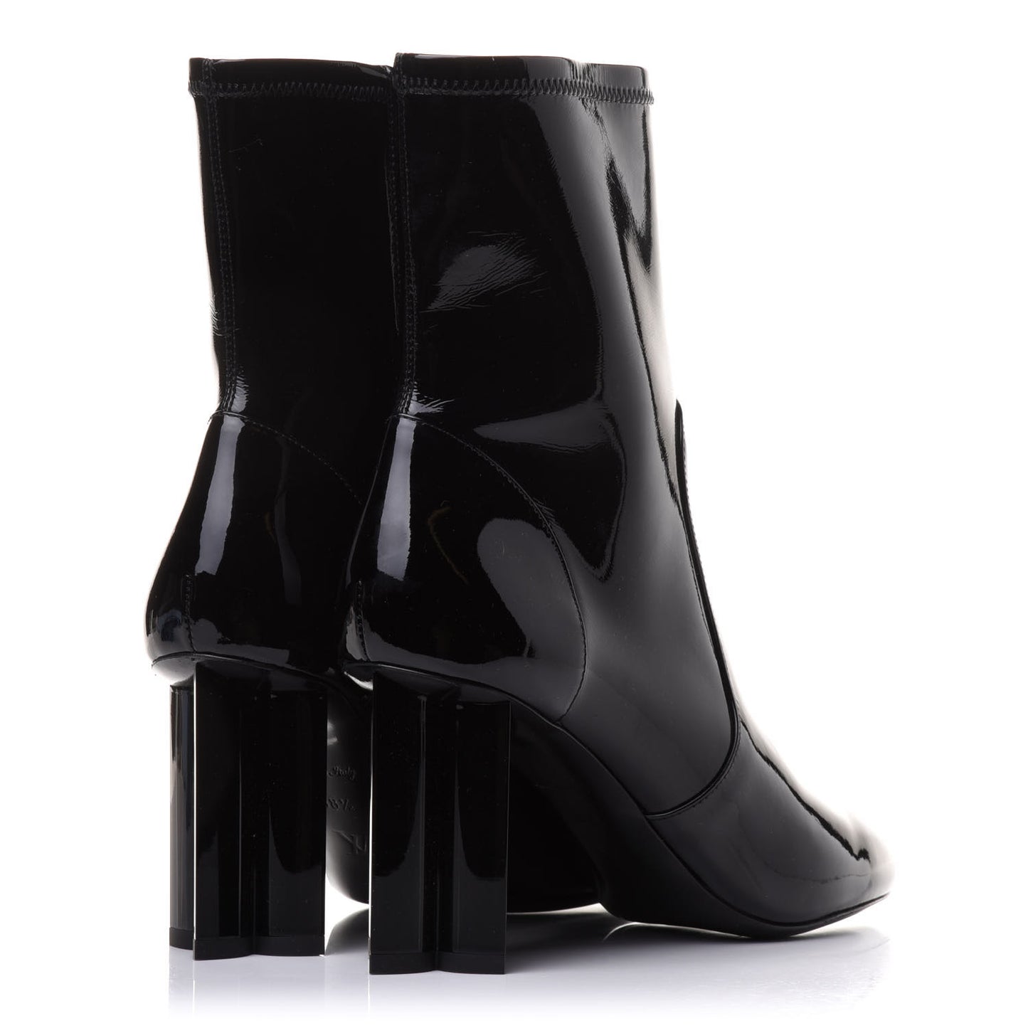 Patent Silhouette Ankle Boots 38.5 Black