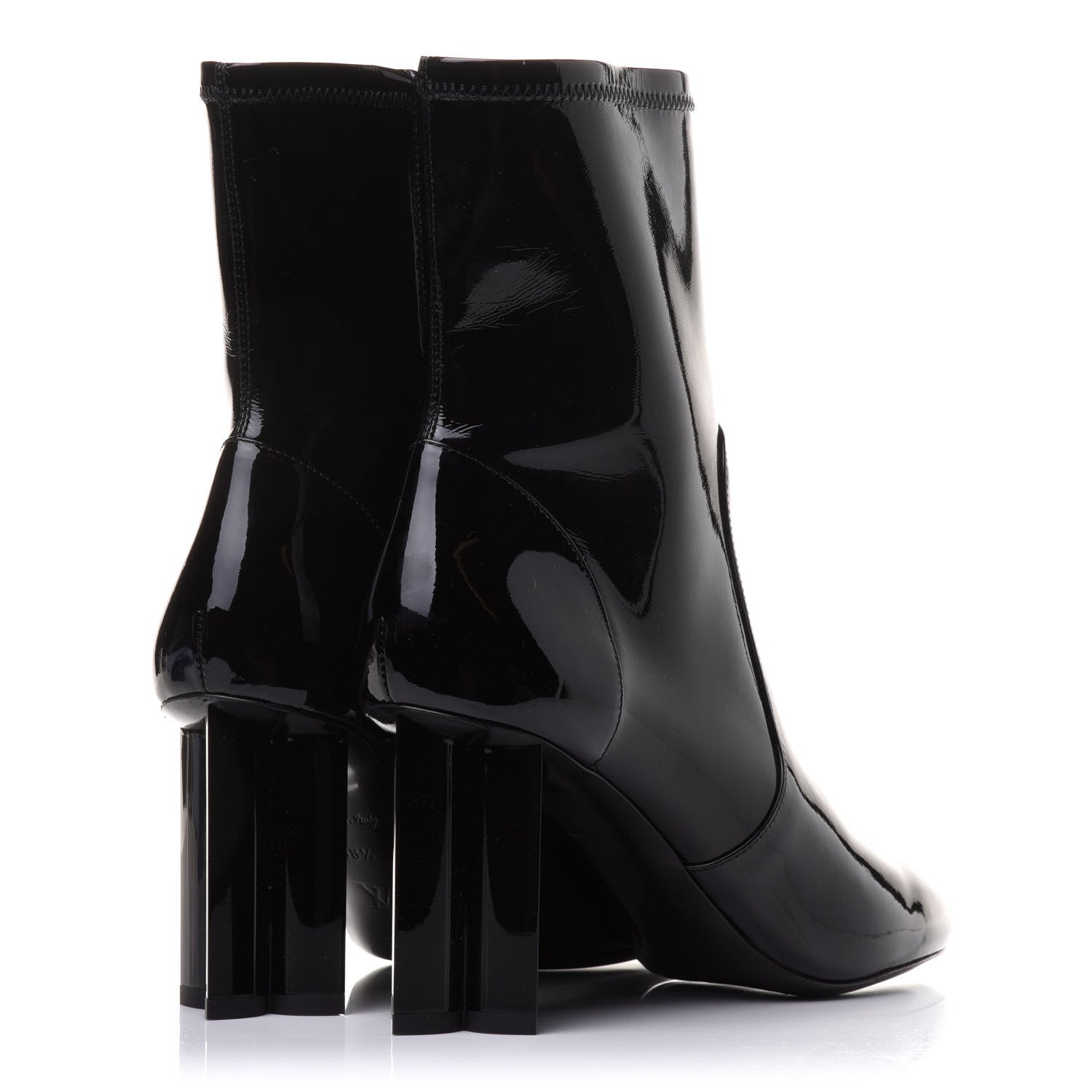 Louis Vuitton Patent Silhouette Ankle Boots 38.5 Black 4 of 11