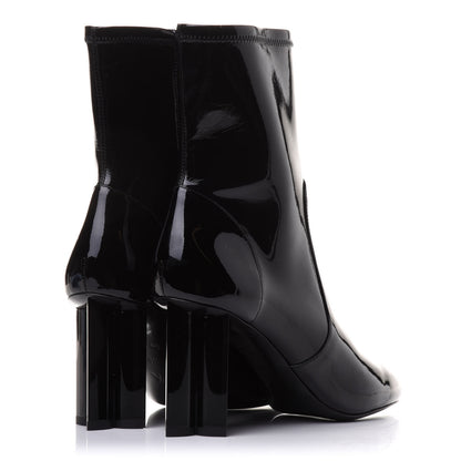 Louis Vuitton Patent Silhouette Ankle Boots 38.5 Black 4 of 11
