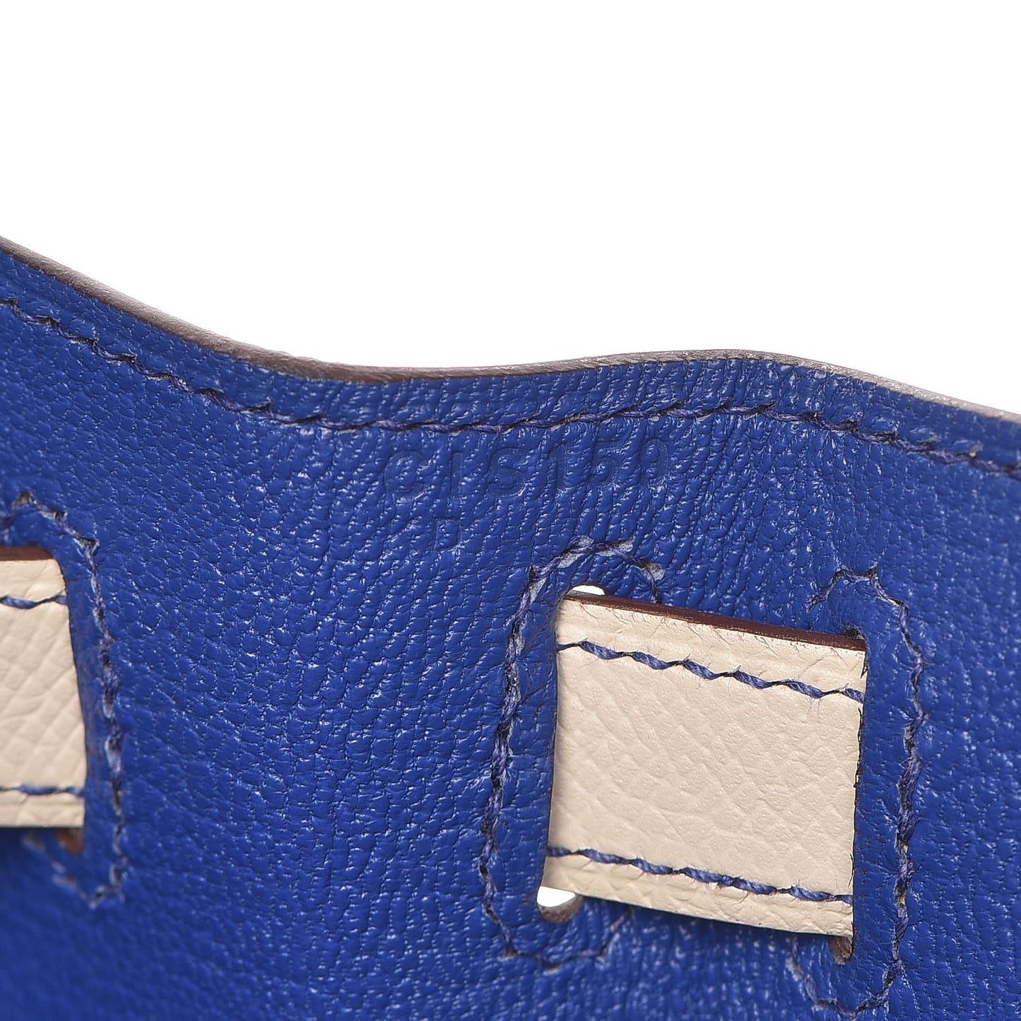 Epsom Horseshoe Kelly Sellier 28 Bleu Electrique Craie