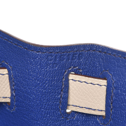 Hermes Epsom Horseshoe Kelly Sellier 28 Bleu Electrique Craie 15 of 35