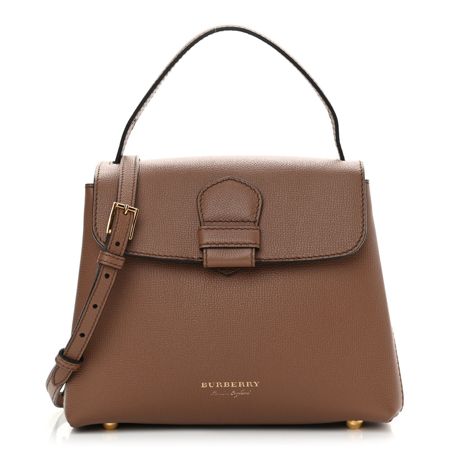 Burberry Derby Calfskin House Check Small Camberley Dark Sand 1 of 13