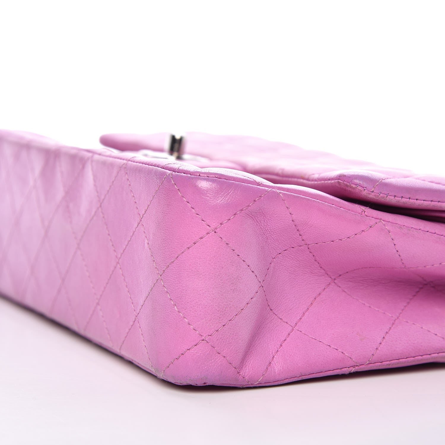 Chanel Lambskin Quilted Medium Double Flap Light Purple 7 of 17