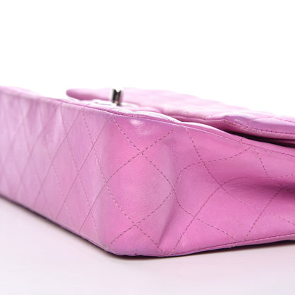 Chanel Lambskin Quilted Medium Double Flap Light Purple 7 of 17