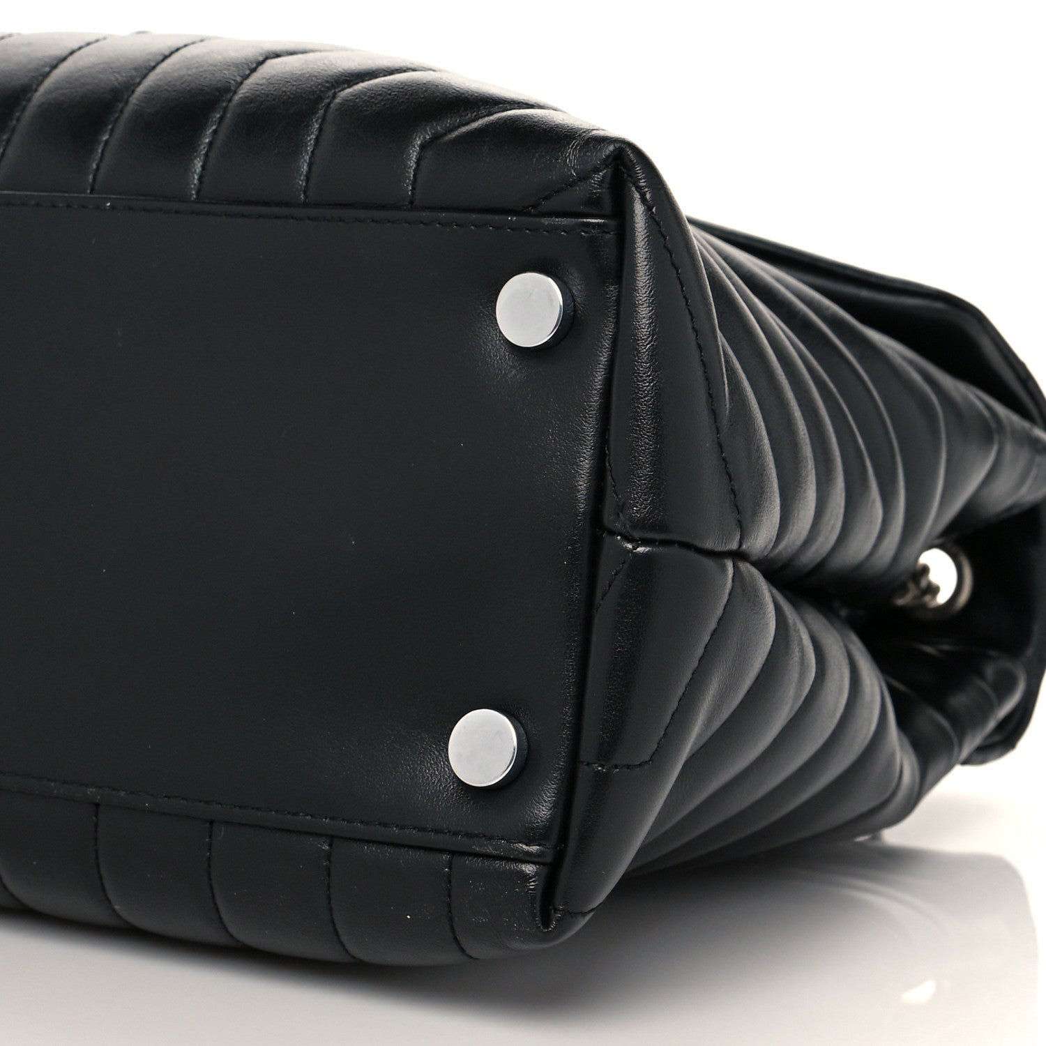 Saint Laurent Calfskin Y Quilted Monogram Large Loulou Chain Satchel Black 9 of 9